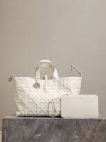 MEDIUM 37 TOUJOURS BAG IN WHITE CANNAGE GRAPHIC LAMBSKIN - Image 11