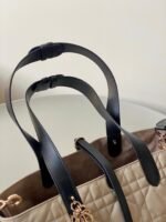 MINI TOUJOURS BAG 23 IN BEIGE CANNAGE CALFSKIN BLACK STRAP - Image 15