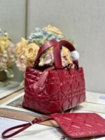 MINI 23 TOUJOURS BAG IN RUBY RED MACROCANNAGE LAMBSKIN - Image 12