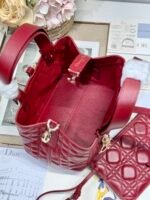 MINI 23 TOUJOURS BAG IN RUBY RED MACROCANNAGE LAMBSKIN - Image 15