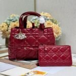 SMALL 28 TOUJOURS BAG IN RUBY RED MACROCANNAGE LAMBSKIN - Image 10