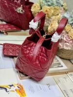 SMALL 28 TOUJOURS BAG IN RUBY RED MACROCANNAGE LAMBSKIN - Image 4