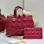 MEDIUM 37 TOUJOURS BAG IN RUBY RED MACROCANNAGE LAMBSKIN - Image 10