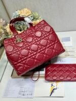 MEDIUM 37 TOUJOURS BAG IN RUBY RED MACROCANNAGE LAMBSKIN - Image 13