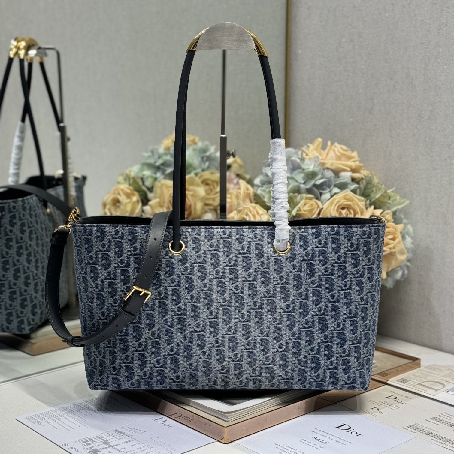 20241030_i1730274535_1309_0_jpg MEDIUM 37 TOUJOURS BAG IN BLUE MONOGRAM DENIM - Image 1