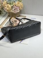 LARGE 41 TOUJOURS BAG IN BLACK MACROCANNAGE LAMBSKIN - Image 5
