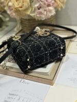 MINI 17 LADY BAG IN BLACK CANNAGE TWEED - Image 13