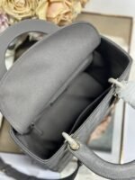 LADY SMALL BAG 24 IN GREY MACROCANNAGE LAMBSKIN GOLD HARDWARE - Image 7