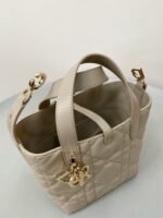 MINI TOUJOURS BUCKET BAG 18 IN BEIGE CANNAGE CALFSKIN - Image 12
