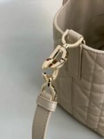 MINI TOUJOURS BUCKET BAG 18 IN BEIGE CANNAGE CALFSKIN - Image 7