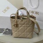MINI TOUJOURS BUCKET BAG 18 IN BEIGE CANNAGE CALFSKIN - Image 10