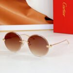 PREMIÈRE RIMLESS ROUND FRAME SUNGLASSES CT0475 IN METAL - Image 4