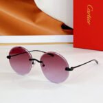 PREMIÈRE RIMLESS ROUND FRAME SUNGLASSES CT0475 IN METAL - Image 8