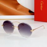 PREMIÈRE RIMLESS ROUND FRAME SUNGLASSES CT0475 IN METAL - Image 12
