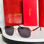 SANTOS NAVIGATOR FRAME SUNGLASSES 524479 IN METAL AND WOODEN - Image 2