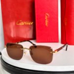 SANTOS ROUND FRAME SUNGLASSES 524480 IN METAL AND WOODEN - Image 4