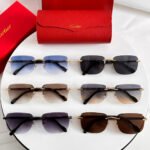 SANTOS ROUND FRAME SUNGLASSES 524480 IN METAL AND WOODEN - Image 7