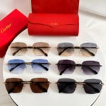 SANTOS SQUARE FRAME SUNGLASSES 524481 IN METAL AND WOODEN - Image 7