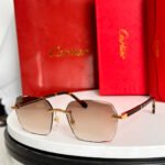 SANTOS SQUARE FRAME SUNGLASSES 524481 IN METAL AND WOODEN - Image 11
