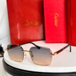 SANTOS SQUARE FRAME SUNGLASSES 524481 IN METAL AND WOODEN - Image 3