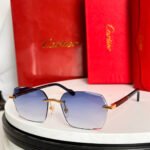 SANTOS SQUARE FRAME SUNGLASSES 524481 IN METAL AND WOODEN - Image 4