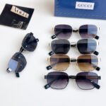 SQUARE FRAME SUNGLASSES GG1407 IN METAL EMBOSSED LOGO - Image 9