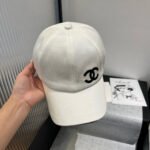 BASEBALL HAT IN WHITE WITH BLACK TRIM 673994 - Image 3