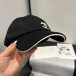 BASEBALL HAT IN BLACK WITH WHITE TRIM 673995 - Image 4