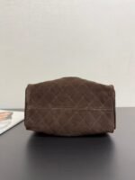 CHANEL 25S HOBO BAG 30 CM IN DARK BROWN SUEDE WITH GOLD HARDWARE - Image 14