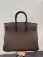 HM BIRKIN 25CM CAFE CROCODILE AND TOGO LEATHER SILVER HARDWARE - Image 7