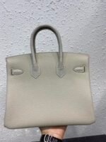 HM BIRKIN 25CM GRIS PERLE CROCODILE AND TOGO LEATHER SILVER HARDWARE - Image 2