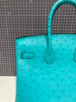 HM BIRKIN 30CM CLOUD BLUE OSTRICH LEATHER GOLD HARDWARE - Image 3