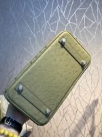 HM BIRKIN 30CM KHAKI OSTRICH LEATHER SILVER HARDWARE - Image 5