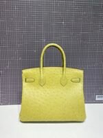 HM BIRKIN 30CM LIME OSTRICH LEATHER GOLD HARDWARE - Image 7