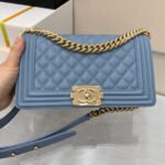BOY BAG MEDIUM 25 CLOUD BLUE CAVIAR GOLD HARDWARE - Image 8