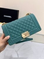 BOY BAG MEDIUM 25 EVERGREEN CAVIAR GOLD HARDWARE - Image 10