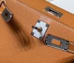 HM KELLY MINI 20 GOLDEN BROWN EPSOM SILVER HARDWARE - Image 5