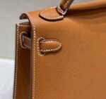 HM KELLY MINI 20 GOLDEN BROWN EPSOM SILVER HARDWARE - Image 6