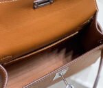 HM KELLY MINI 20 GOLDEN BROWN EPSOM SILVER HARDWARE - Image 16