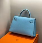 HM KELLY MINI 20 SKY BLUE EPSOM SILVER HARDWARE - Image 3
