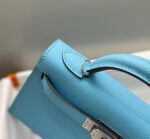 HM KELLY MINI 20 SKY BLUE EPSOM SILVER HARDWARE - Image 8