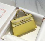 HM KELLY MINI 20 YELLOW EPSOM GOLD HARDWARE - Image 7