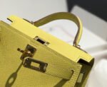HM KELLY MINI 20 YELLOW EPSOM GOLD HARDWARE - Image 4