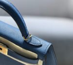 HM KELLY MINI 20 BLUE EPSOM GOLD HARDWARE - Image 7