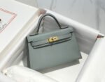 HM KELLY MINI 20 MEDIUM GREY EPSOM GOLD HARDWARE - Image 3