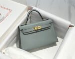HM KELLY MINI 20 MEDIUM GREY EPSOM GOLD HARDWARE - Image 11