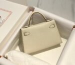 HM KELLY MINI 20 WHITE EPSOM SILVER HARDWARE - Image 2