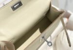 HM KELLY MINI 20 WHITE EPSOM SILVER HARDWARE - Image 16