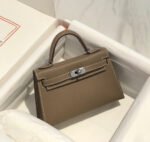HM KELLY MINI 20 ETOUPE EPSOM SILVER HARDWARE - Image 3
