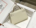 HM KELLY MINI 20 WHITE EPSOM GOLD HARDWARE - Image 11